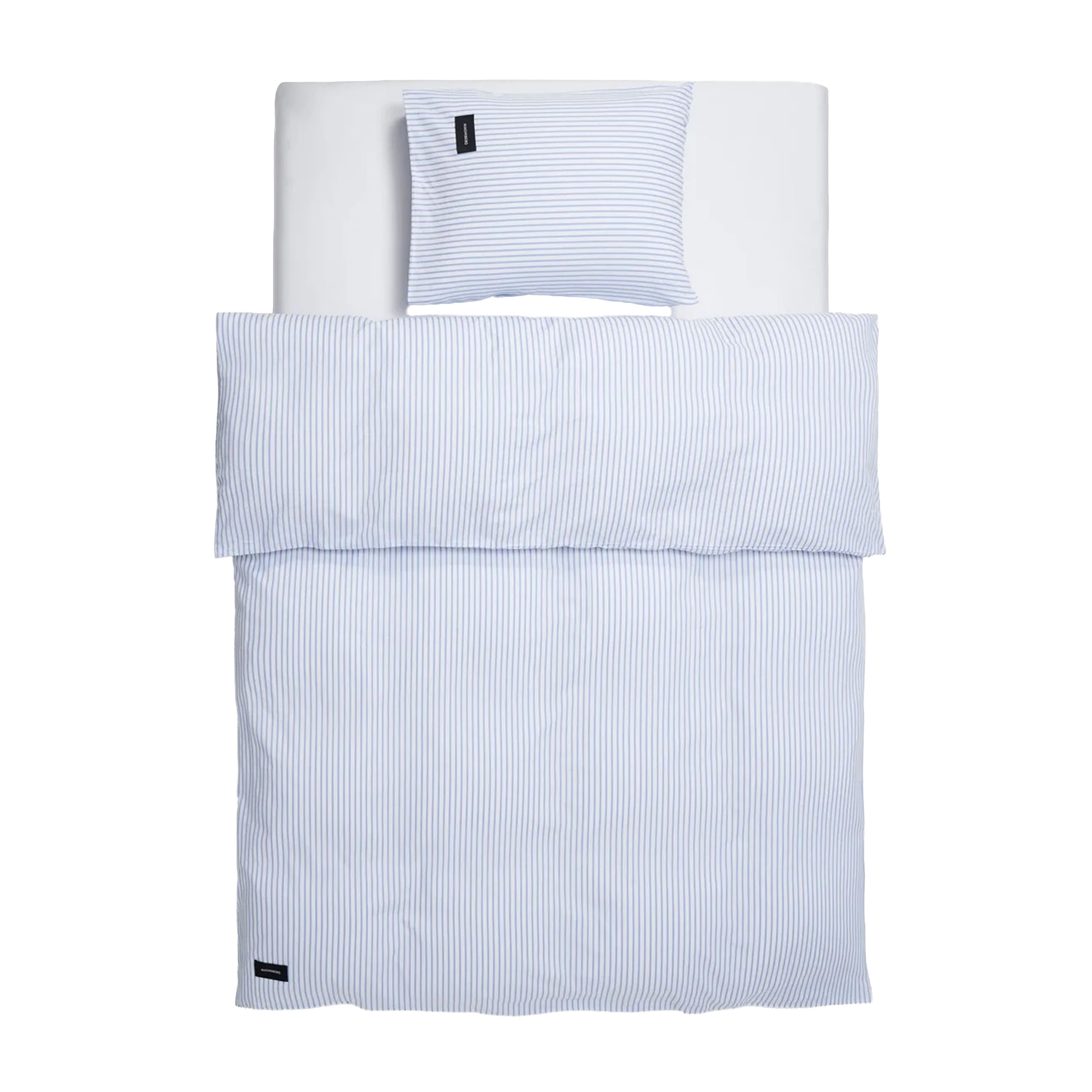 Wall Street Oxford Bettbezug Striped White 150x210