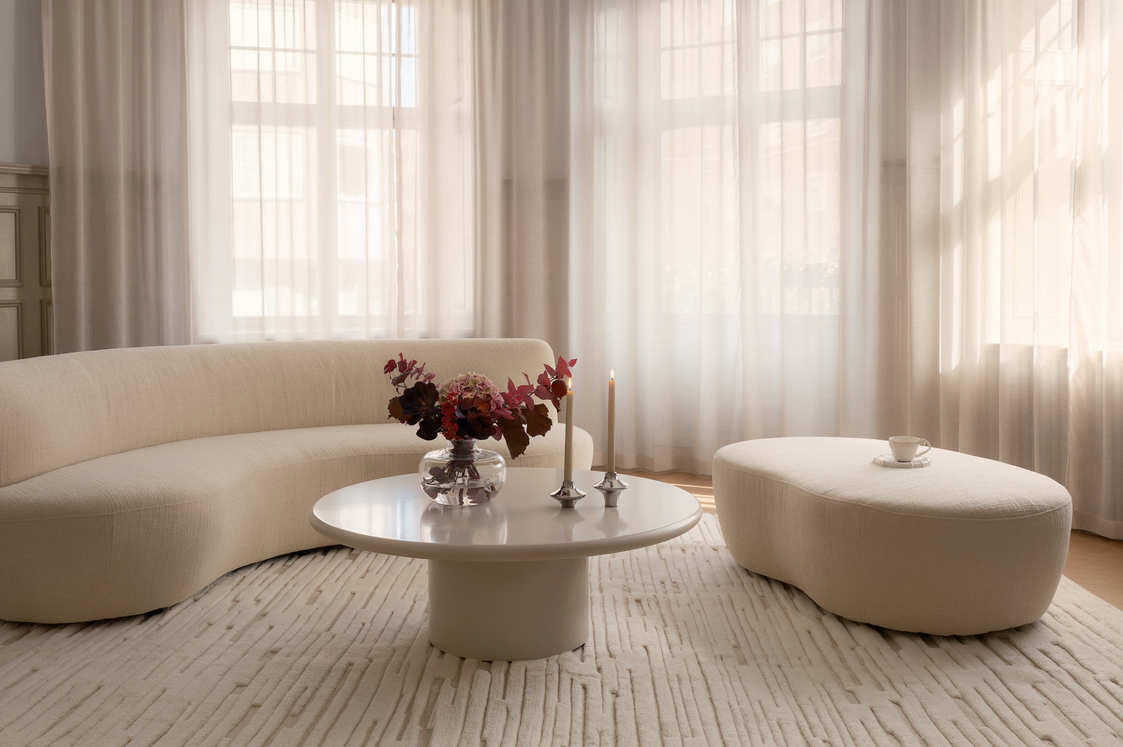 Moon 4-Sitzer Sofa Bouclé Beige 240cm