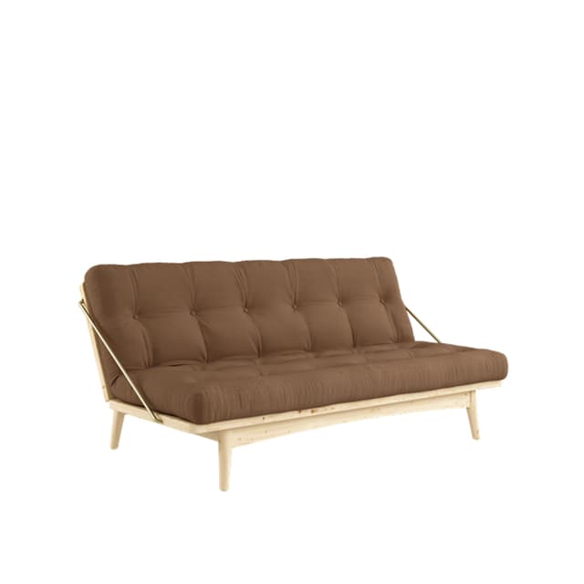 Folk Sofa Bed Natural/Mocha 190cm