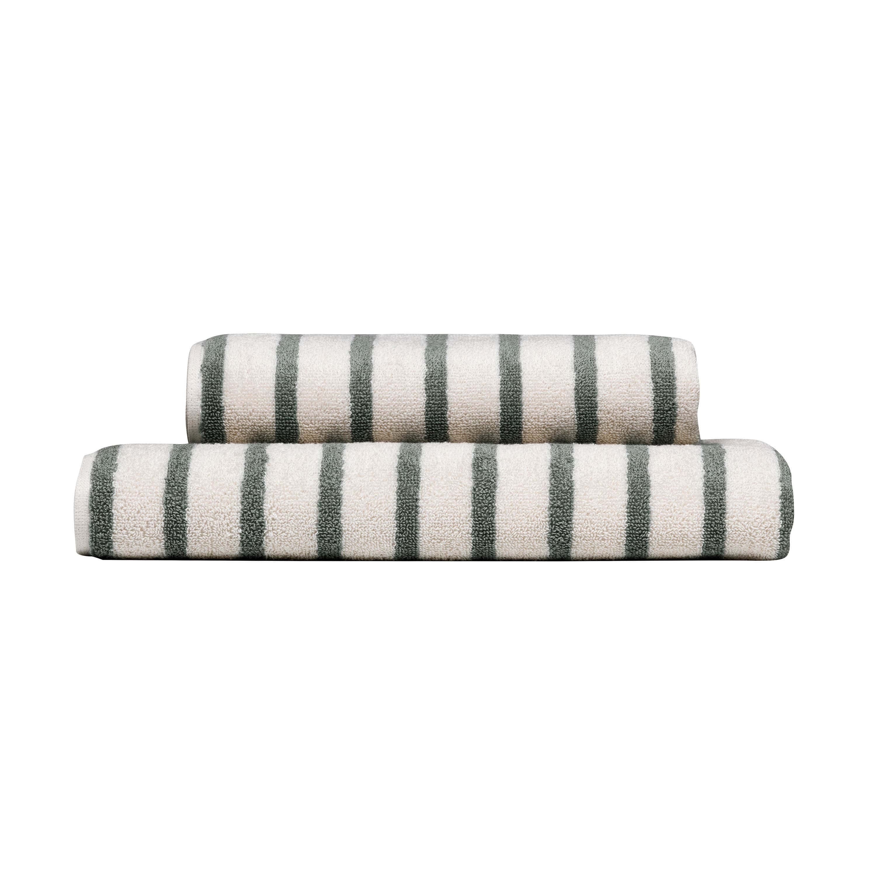 Everyday Stripe Handtuch Nordisch Grün 50x90