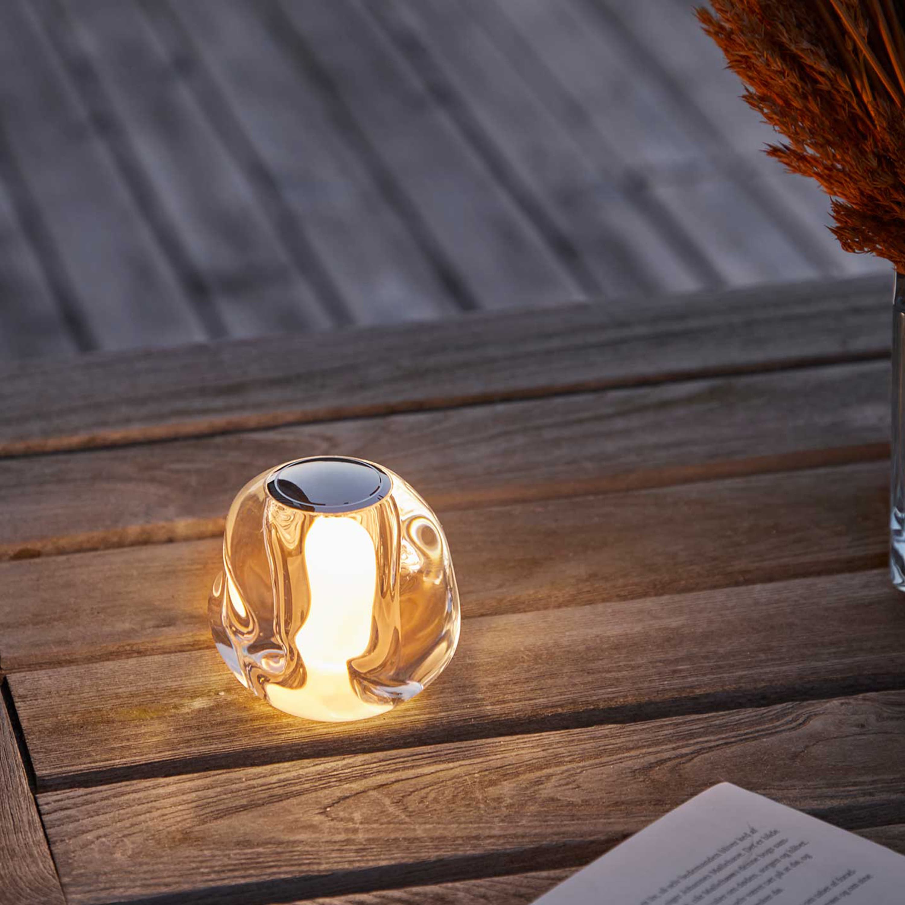 Ice Ball Portable Table Lamp Chrome