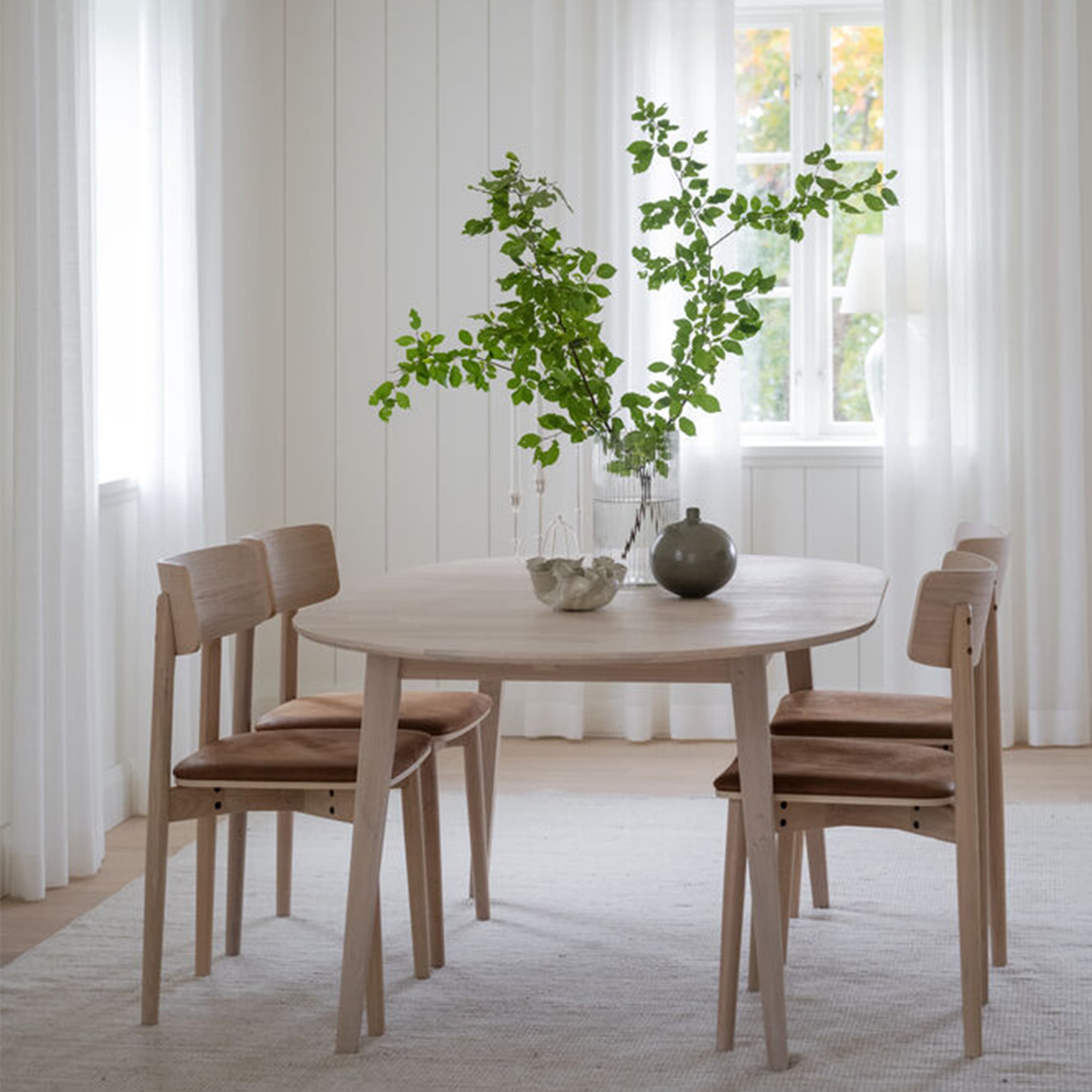 Wolcott Dining Chair White Pigmented Leather