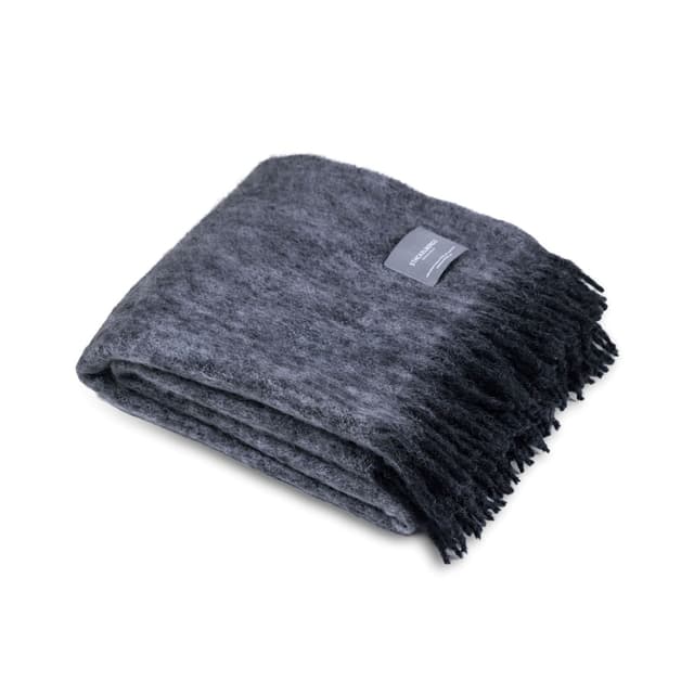 Mohair Plaid Black & Skiffer Melange