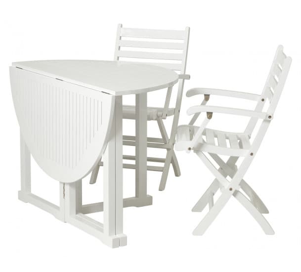 Butterfly Balcony Table White Ø110