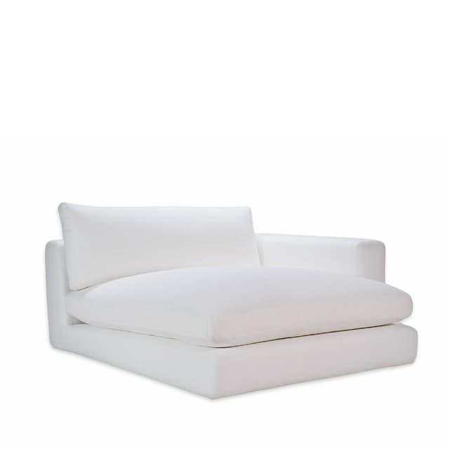 Capri 1.5-seater Chaise Module Right Armrest White 142x155
