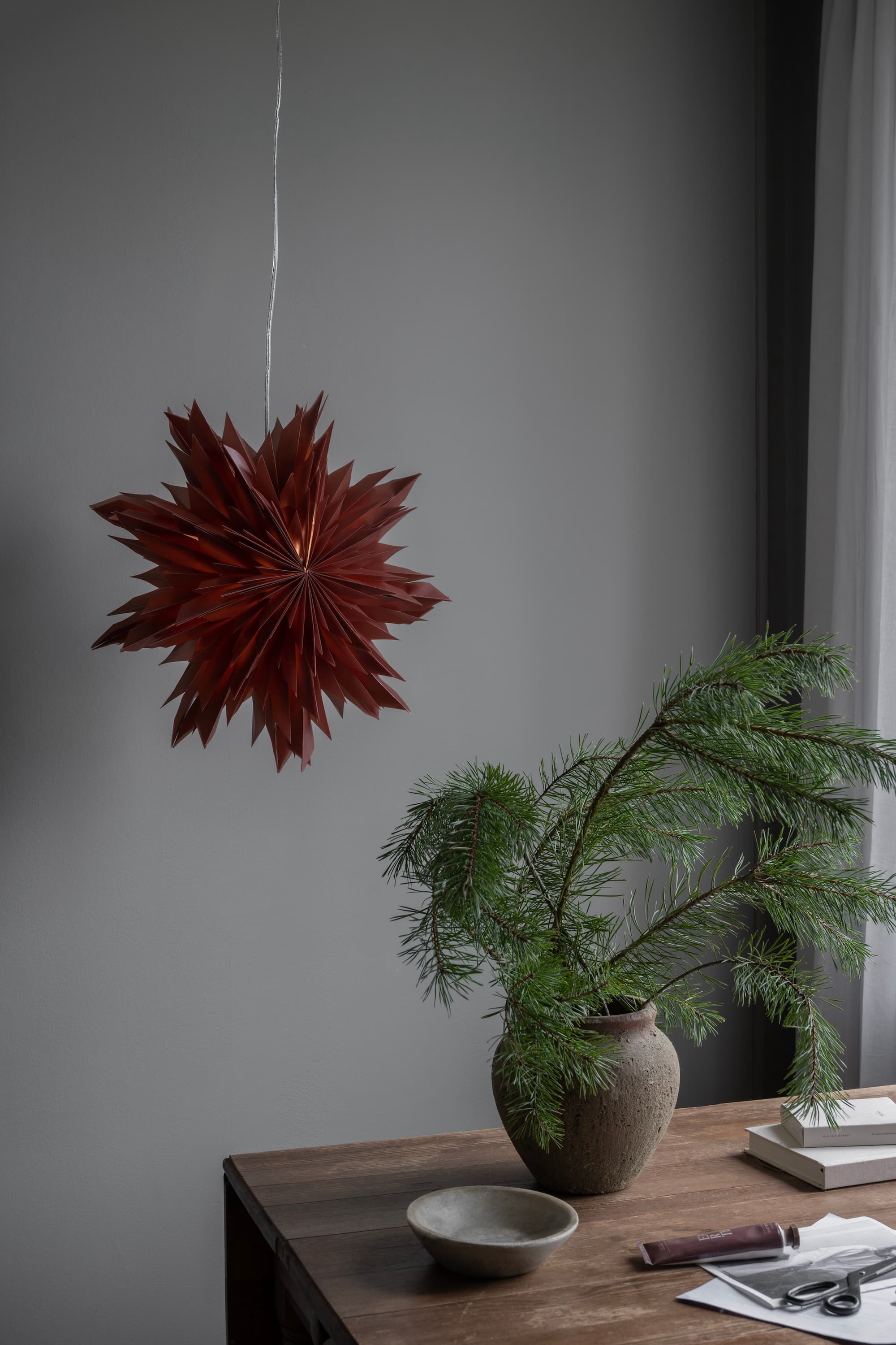Oslo Weihnachtsstern Rot Ocker 44cm