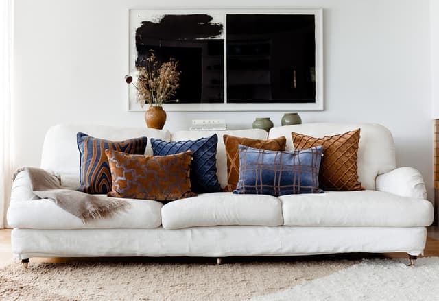 Deva Kissenbezug Samt Sea Blue 50x50