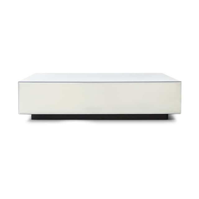 Block Mirrored Table Clear 90cm