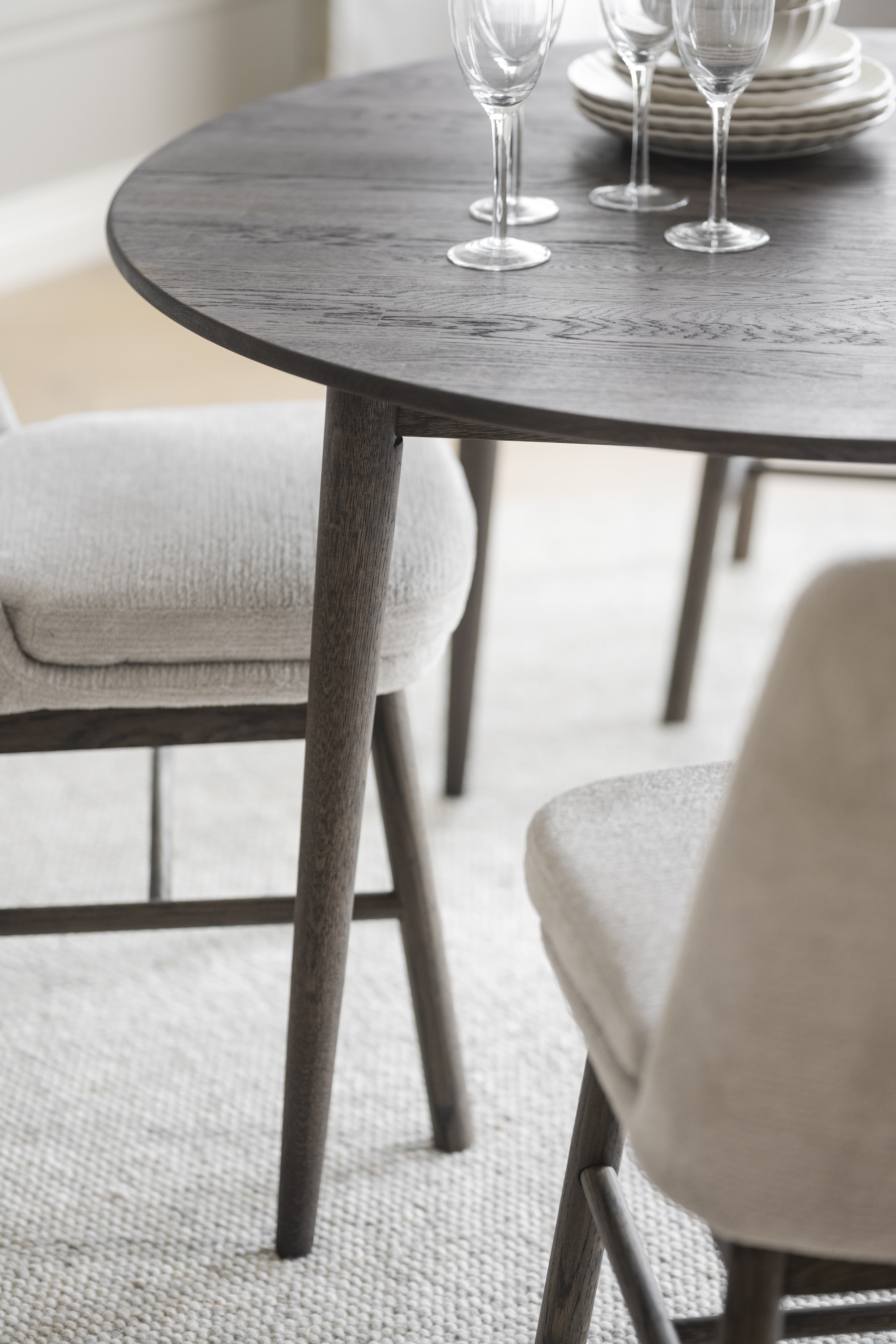 Tyler Dining Table Brown Ø120+45 cm