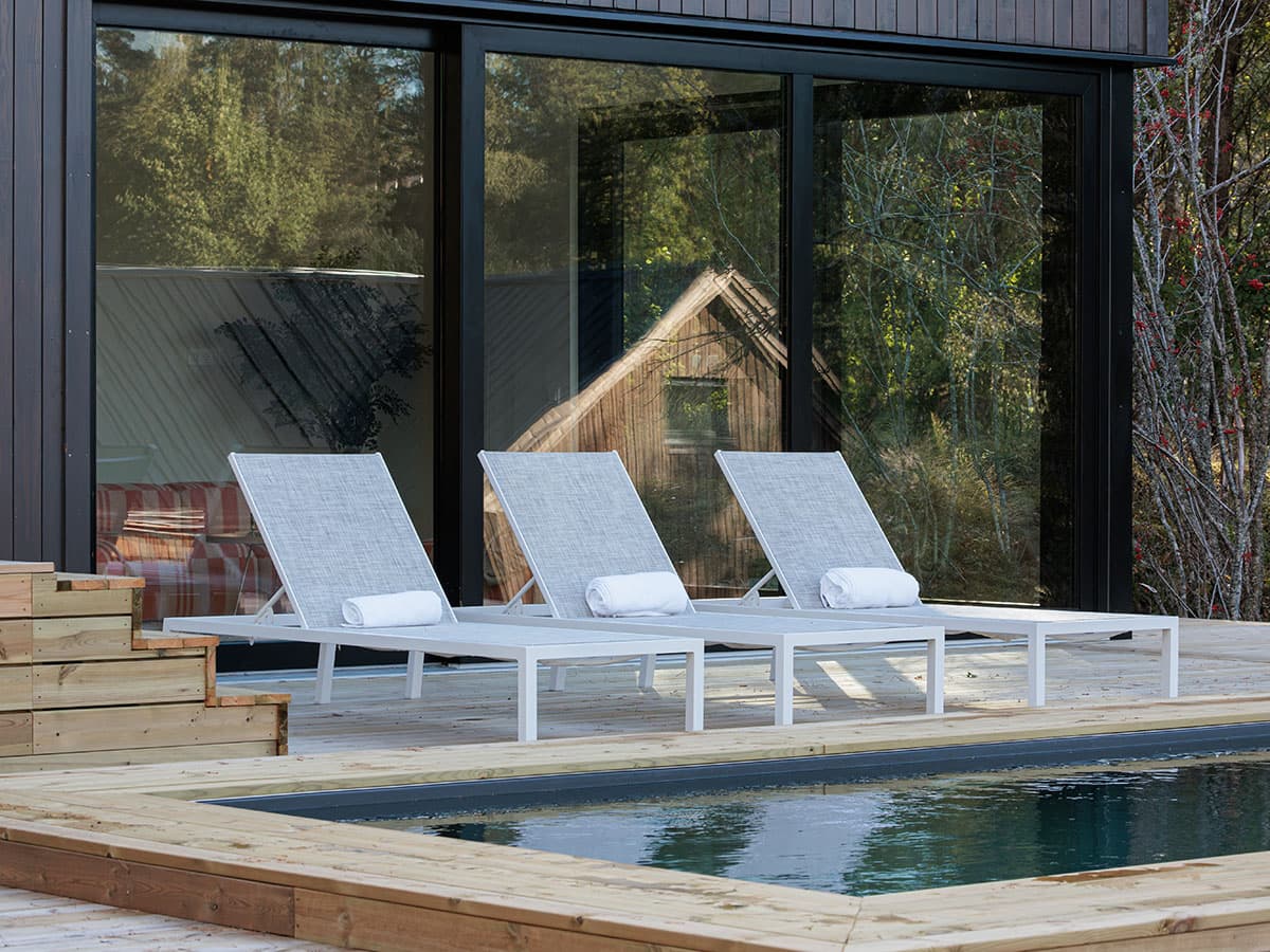 Hånger Sun Lounger White/Greige
