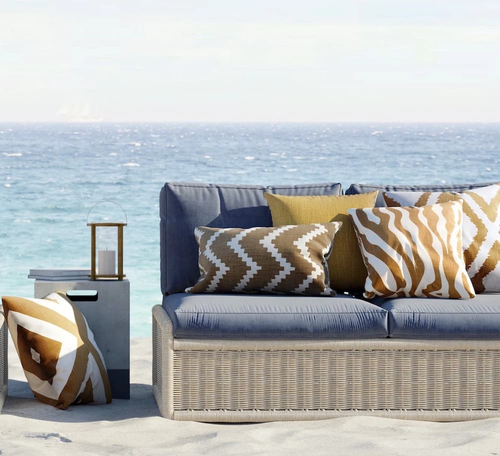Zebra Outdoor Decorative Cushion Heaven Blue/Off White 50x50 cm