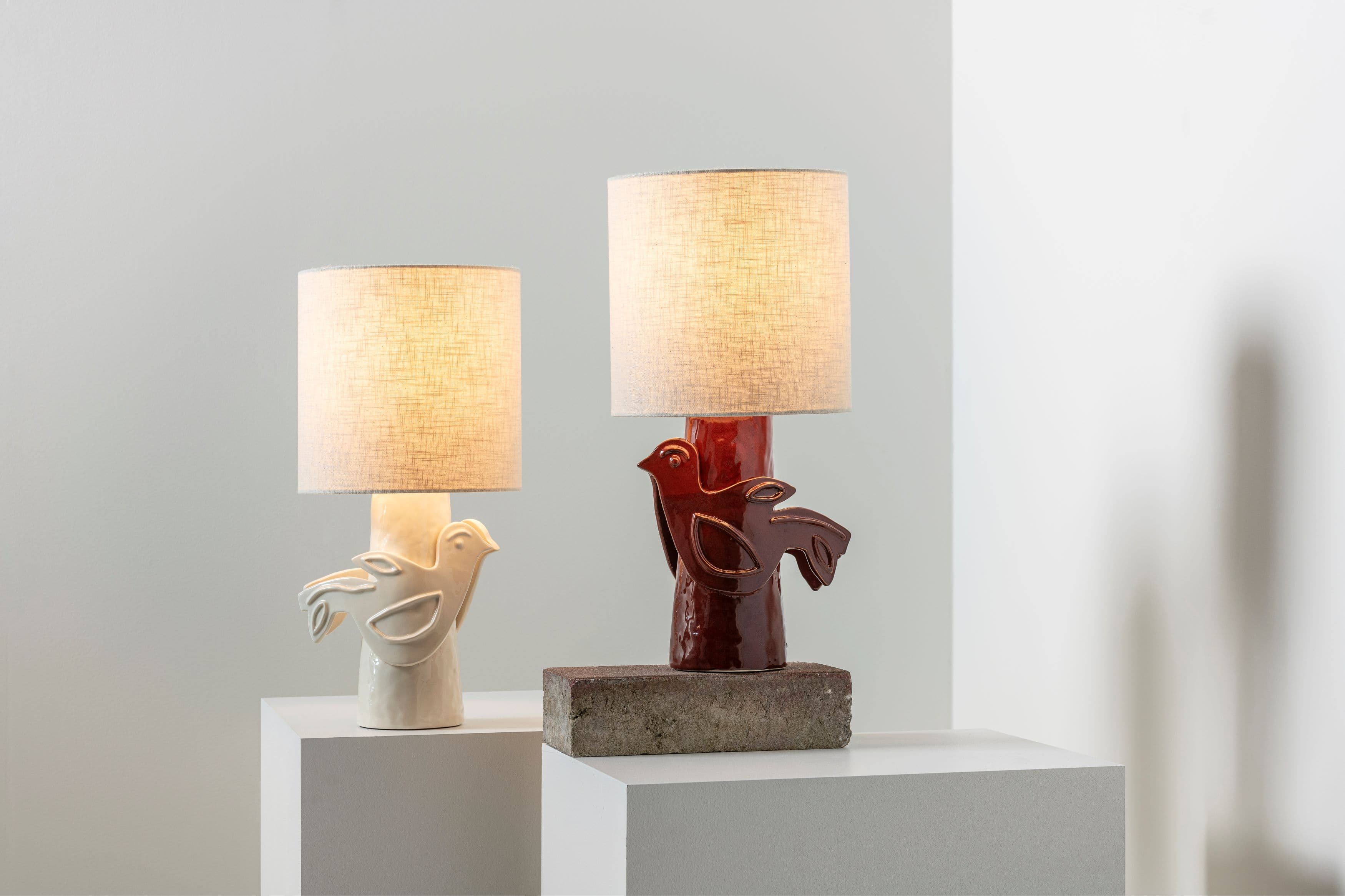 Paloma Tischlampe Weiß 52cm