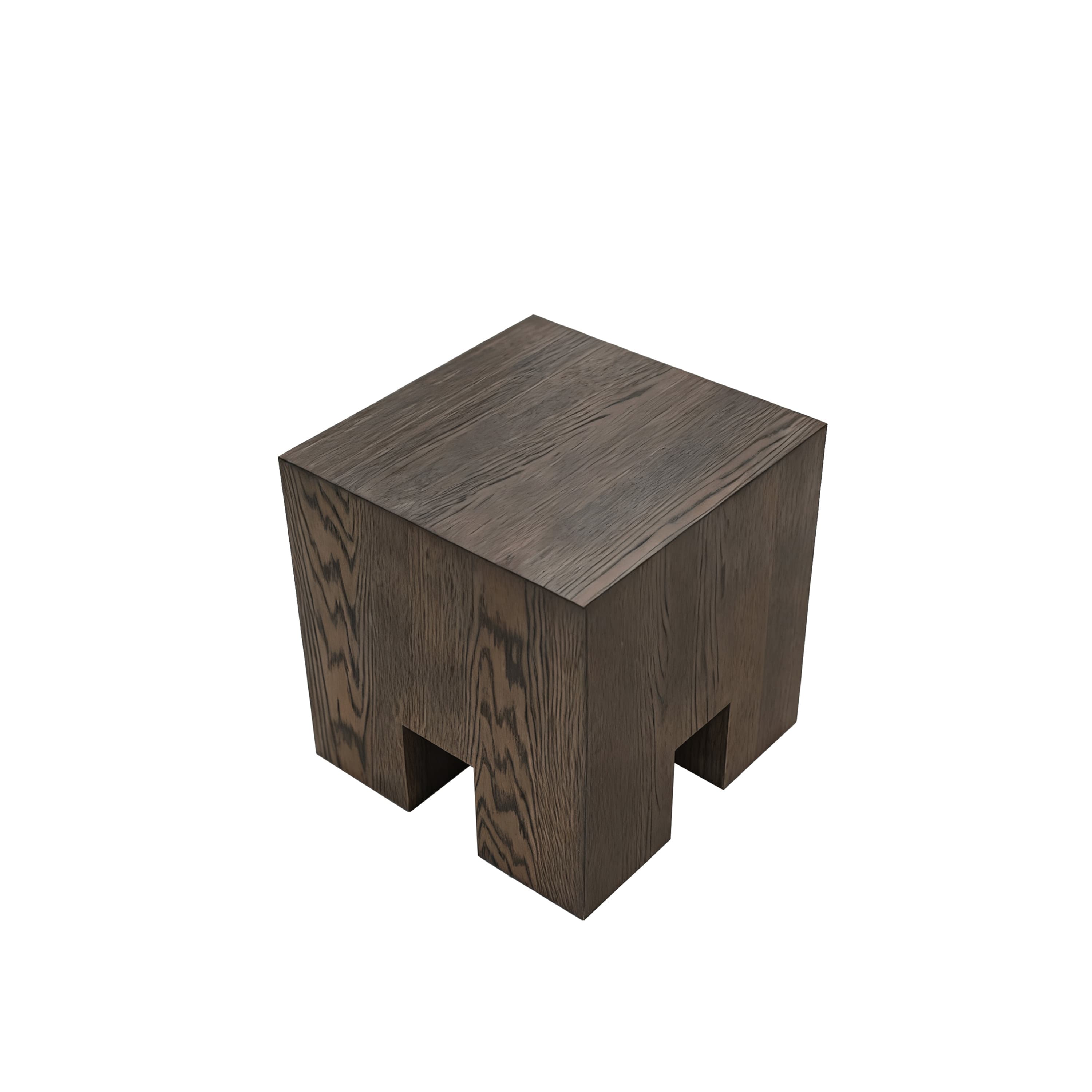 Chunky Sofatisch Eiche Braun gebeizt 40x40