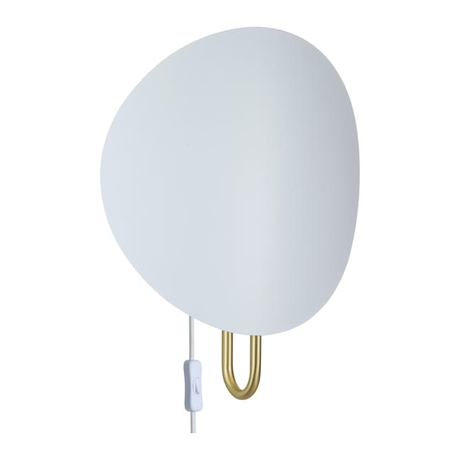 Spargo Wandlampe Weiß/Messing