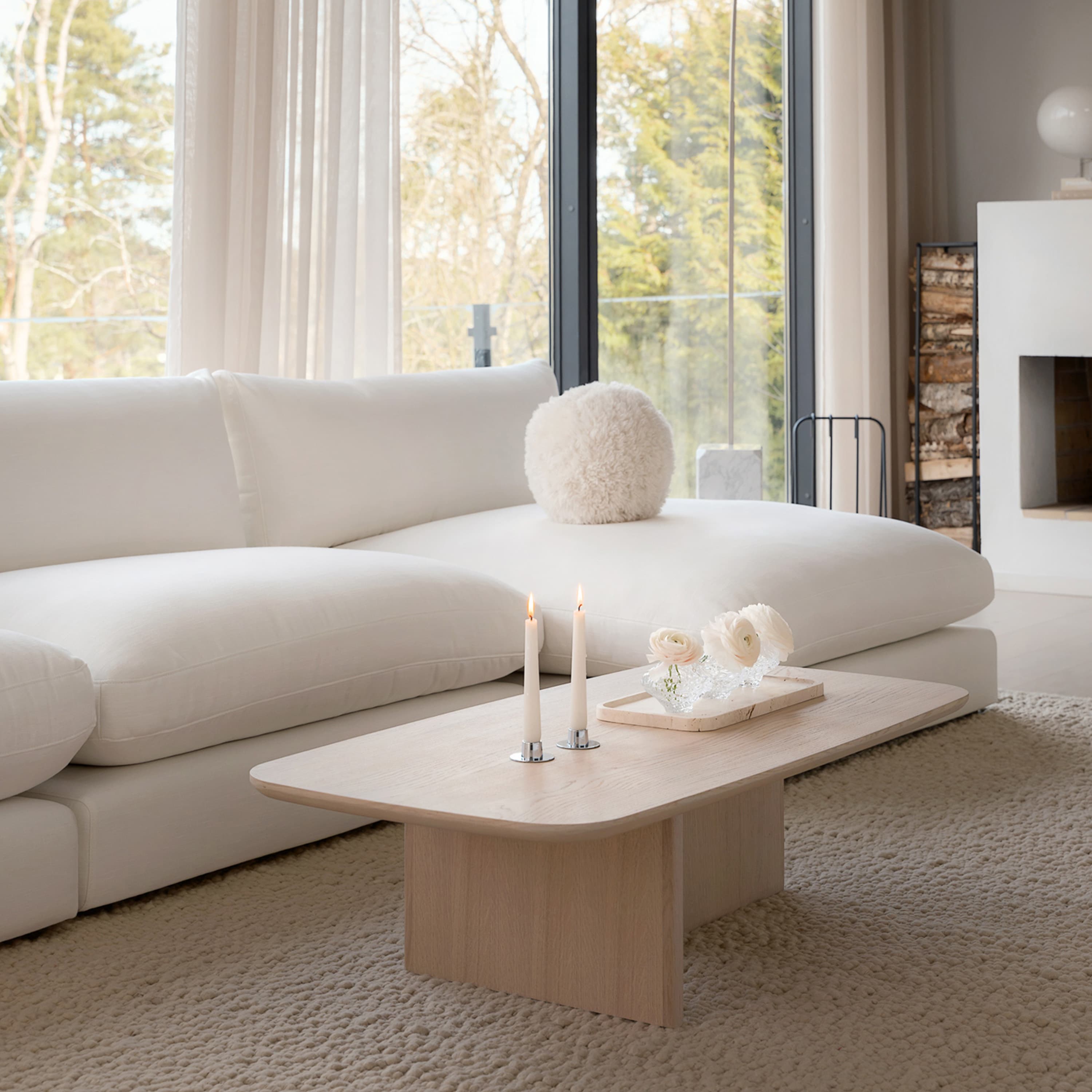 Sphere Zierkissen Creme Teddy Ø36