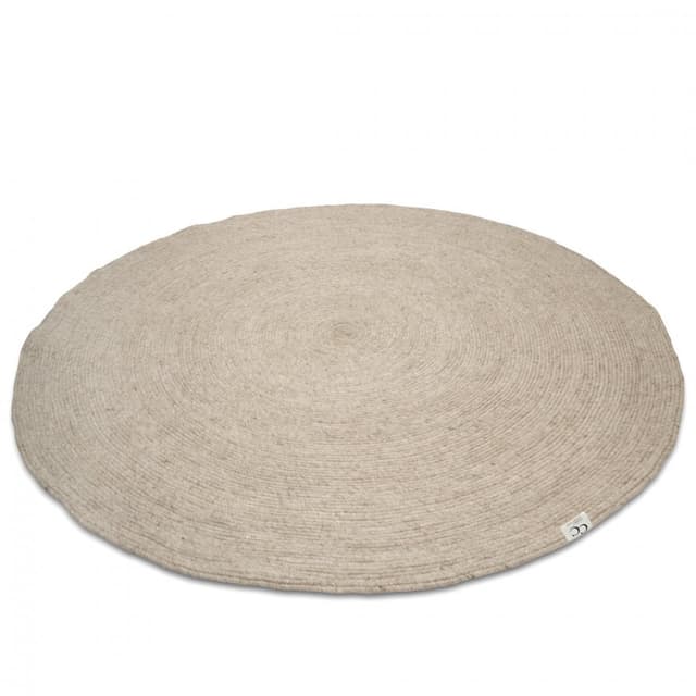 Merino Runder Wollteppich Oat Ø160