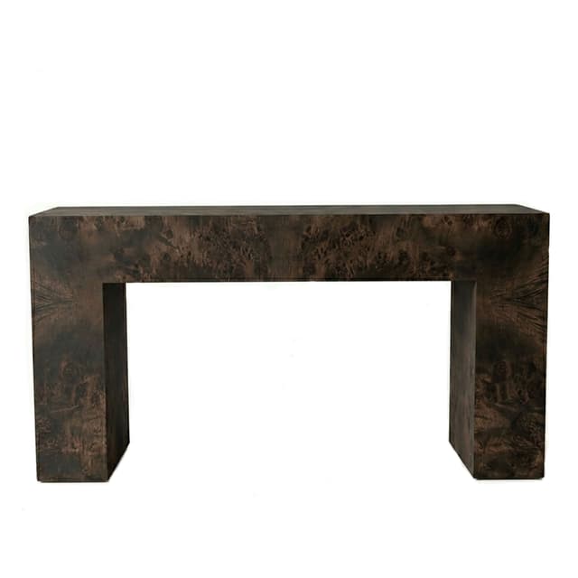 Chunky Console Table Brown Stained Poplar 145cm