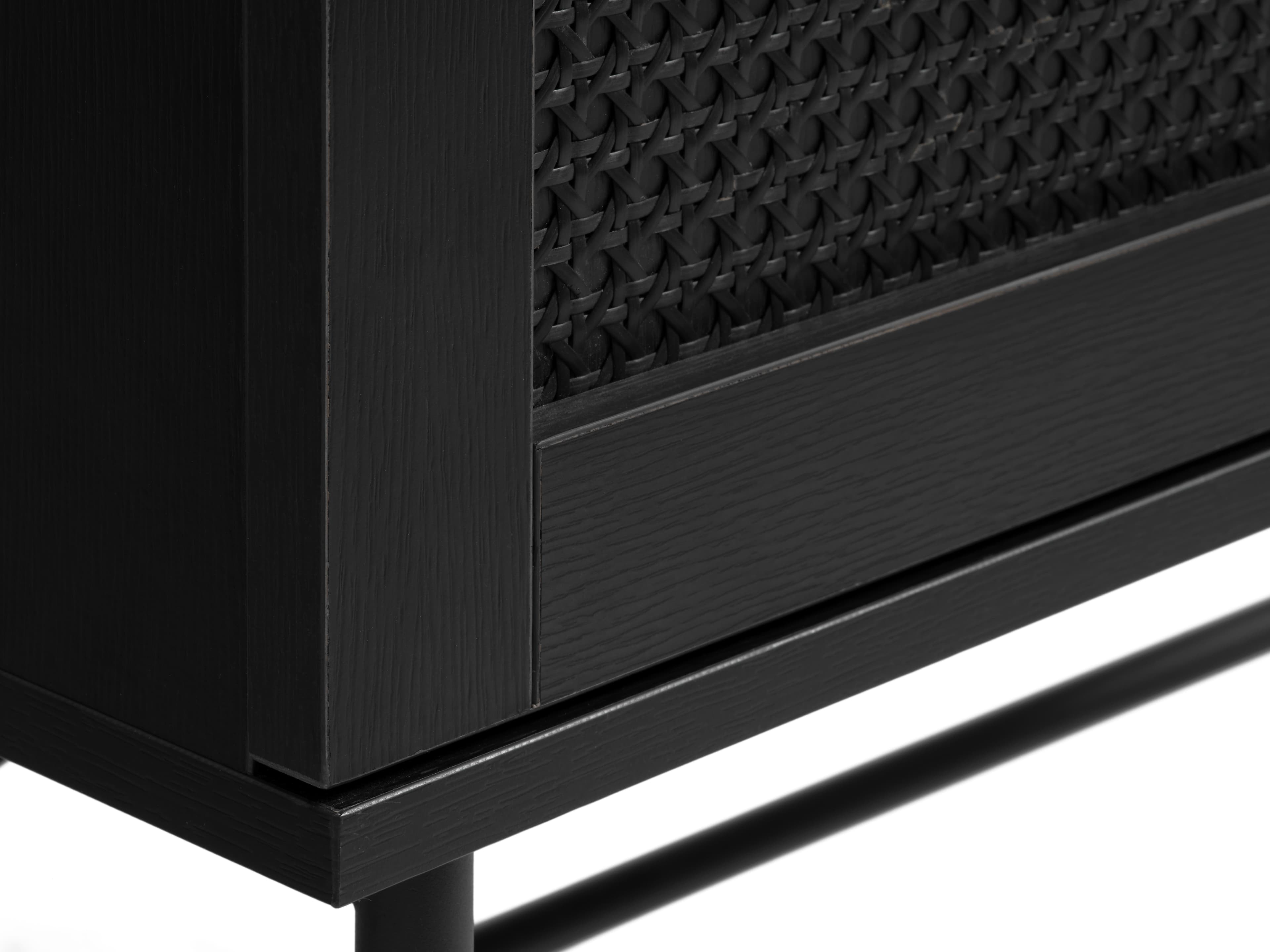 Elin Bedside Table Black 70cm