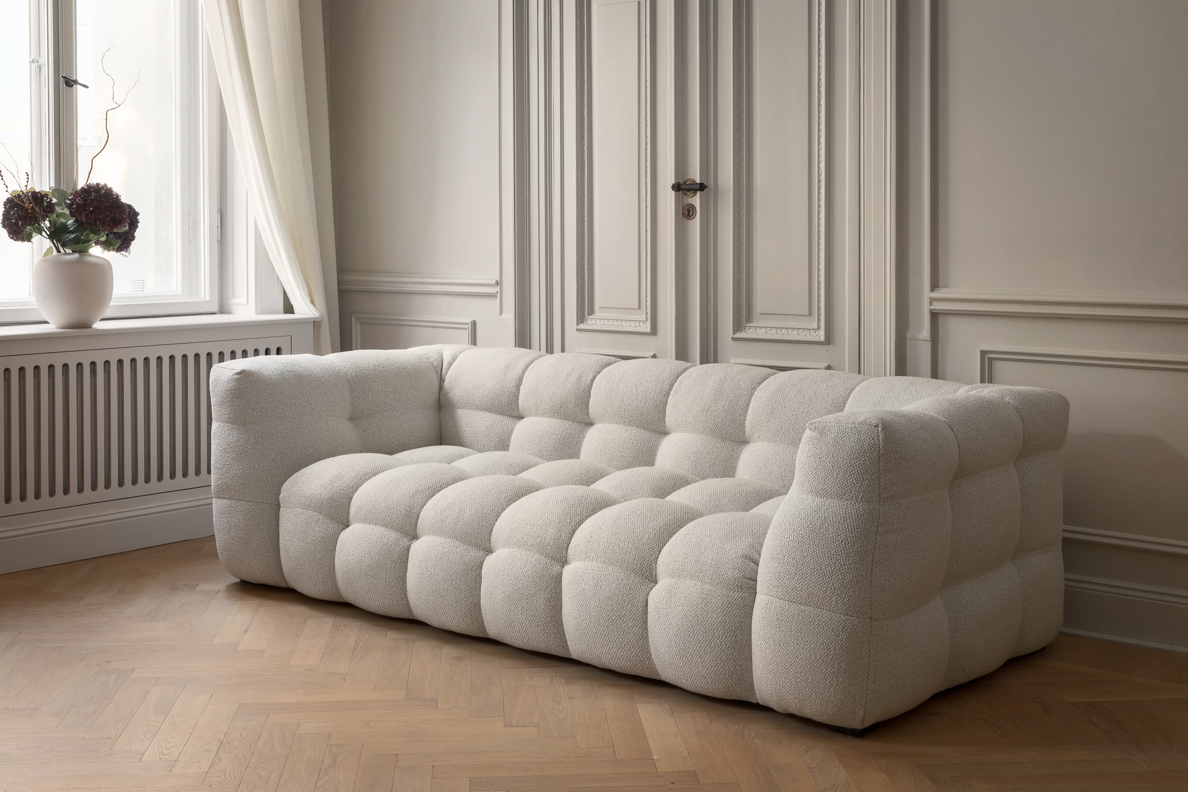 Billie 3-Sitzer Sofa Ivory Bouclé