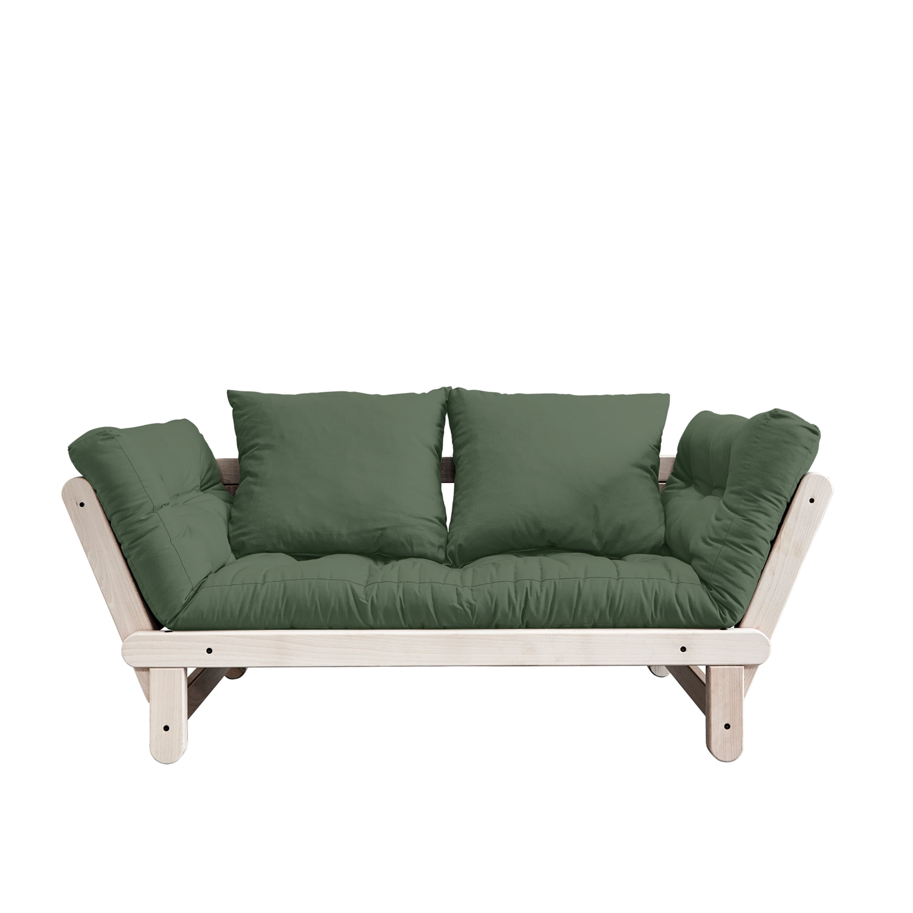 Beat Schlafsofa Natur/Olivgrün 200cm