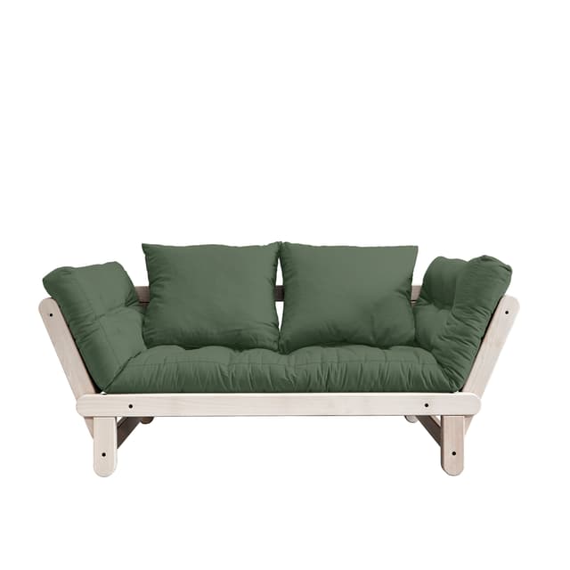 Beat Schlafsofa Natur/Olivgrün 200cm