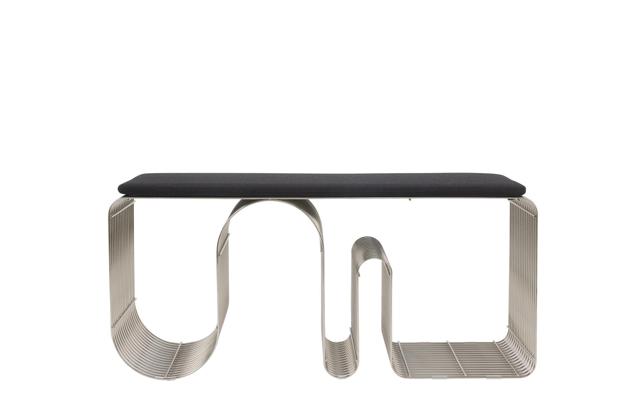 Curva Sitzkissen Anthrazit Bouclé 95x33