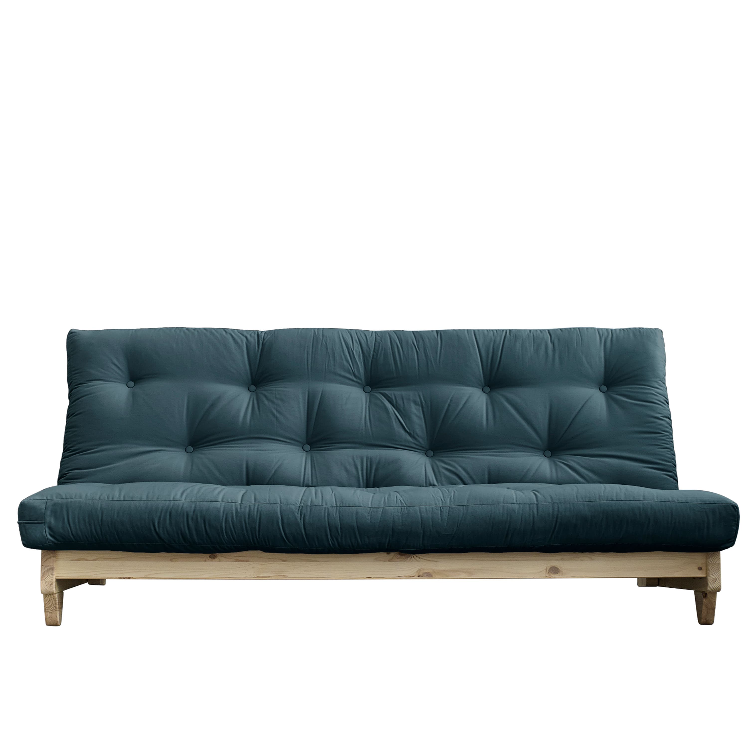 Fresh Schlafsofa Natur/Petrolblau 200cm