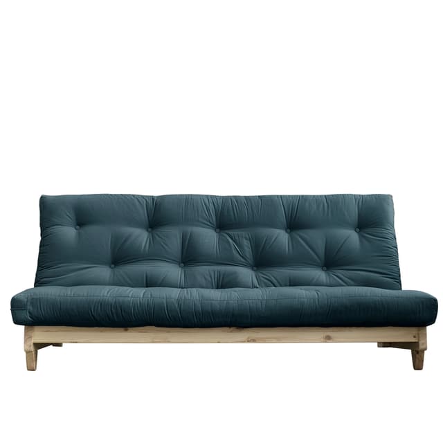 Fresh Schlafsofa Natur/Petrolblau 200cm