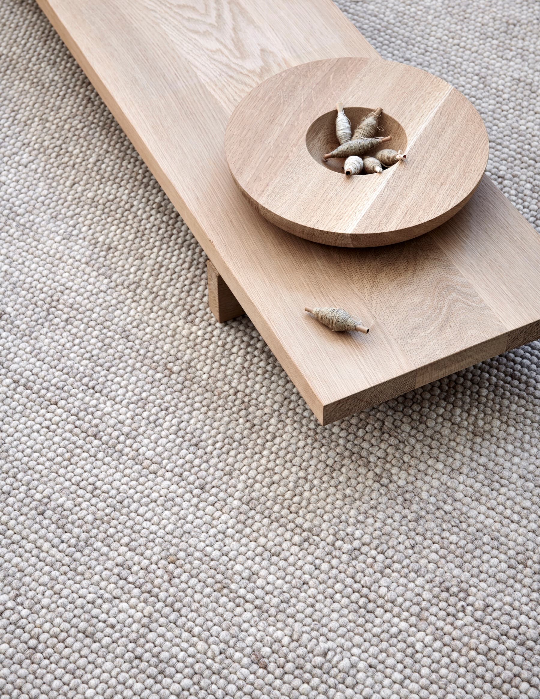 Merino Wollteppich Oat 250x350