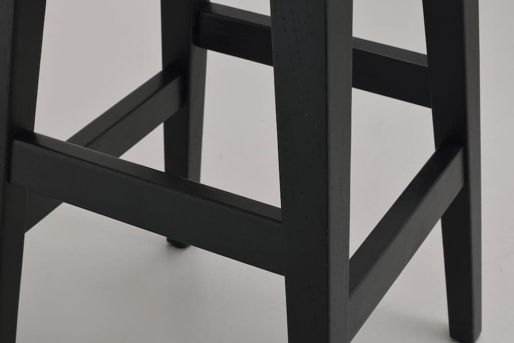 Austin Bar Stool Black Lacquered Oak