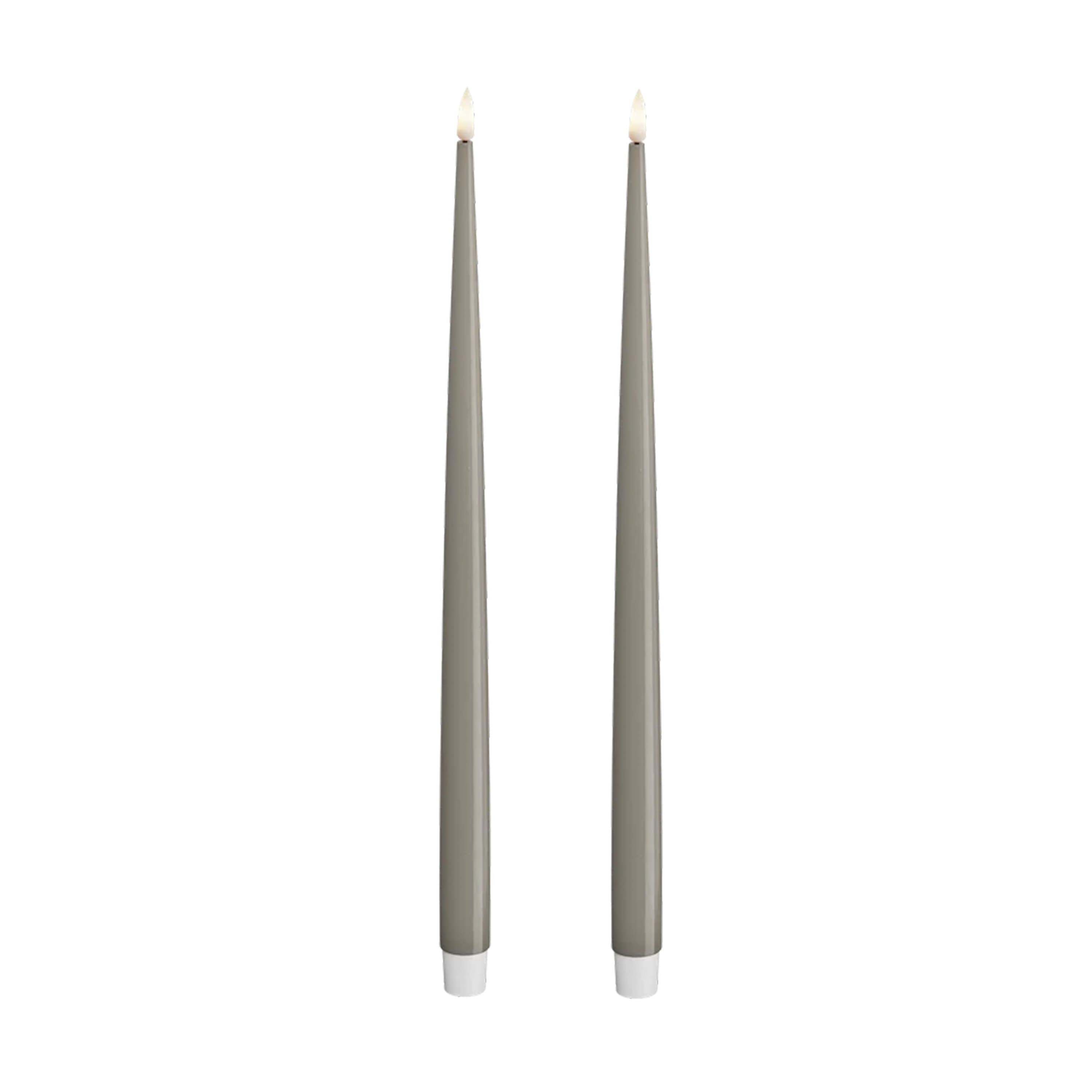 LED Candle Shiny Sand 38cm Set of 2