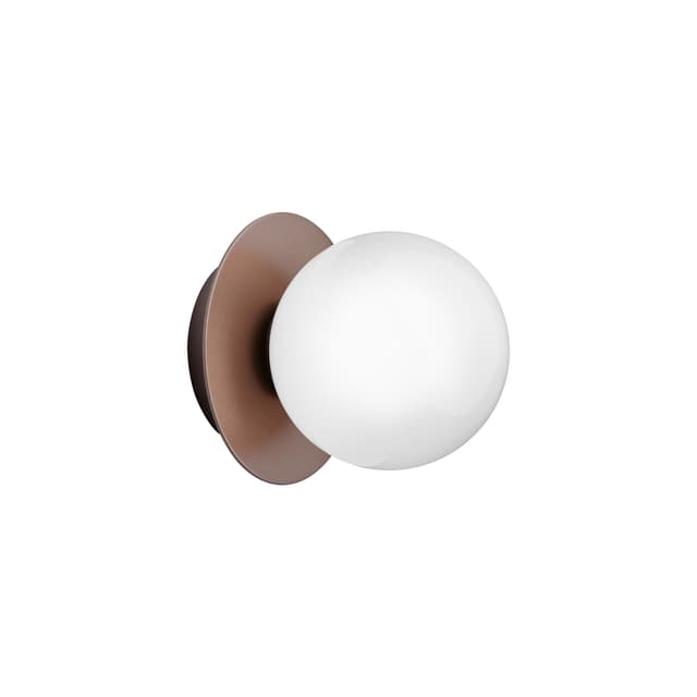 Liila 1 wall/ceiling lamp Dark Bronze/Opal Small