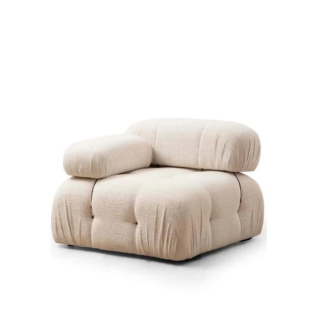 Blanca Sofa Module Left Armrest Cream 95cm