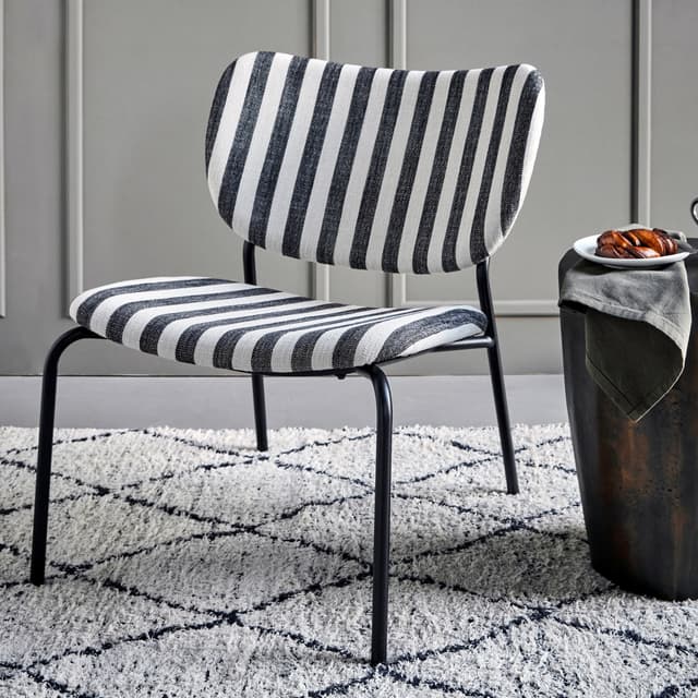 Longa Loungesessel Schwarz/Off-White