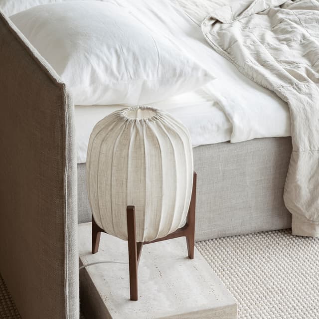 Prisma Table Lamp Dark Ash/Natural 41cm