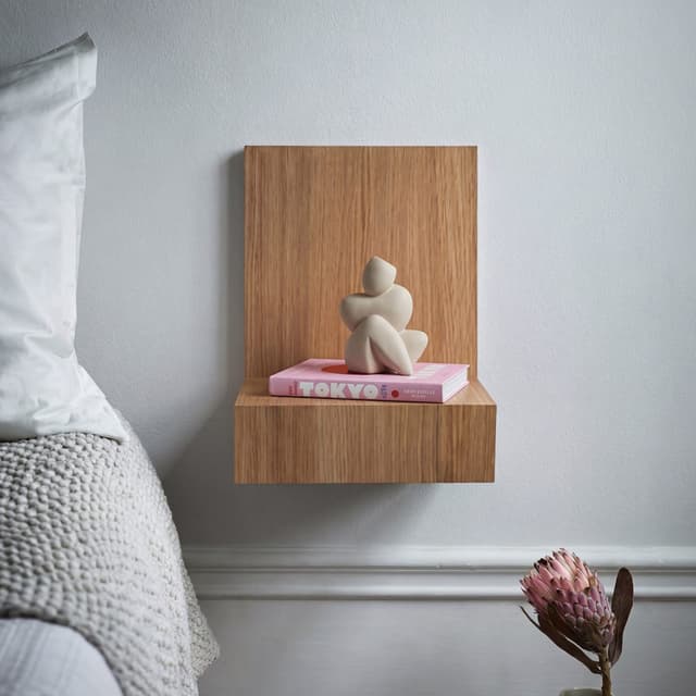 L-Shelf Bedside Table Oak