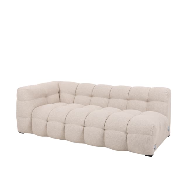Billie 3-Sitzer Sofa Modul Links Armlehne Beige Bouclé 202cm