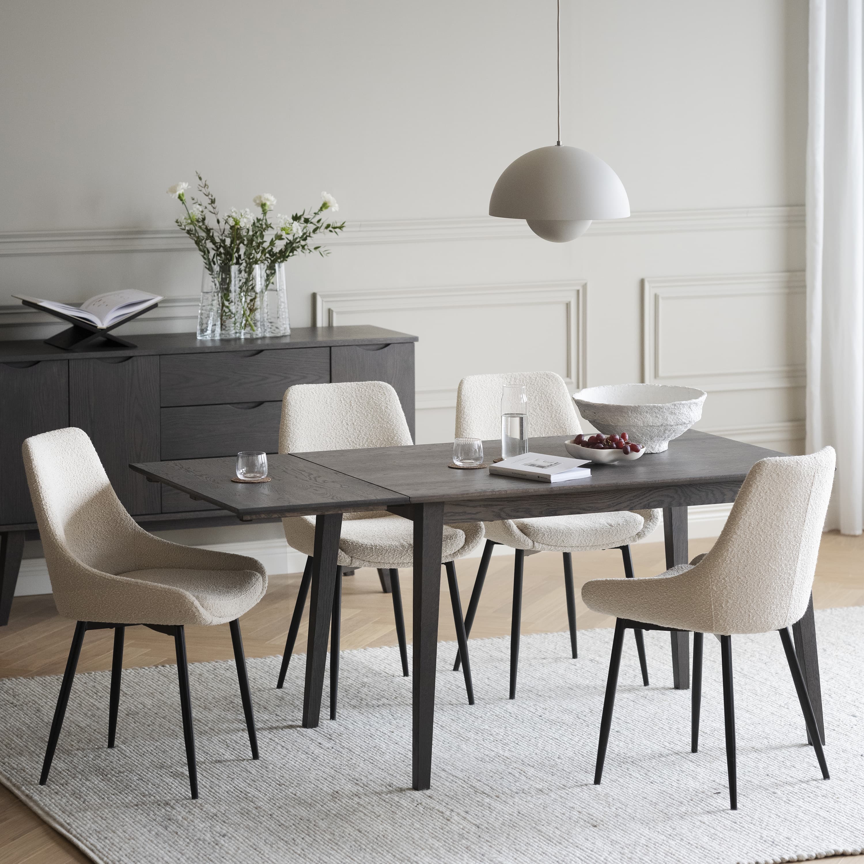 Filippa Folding Table Dark Brown Oak 120cm