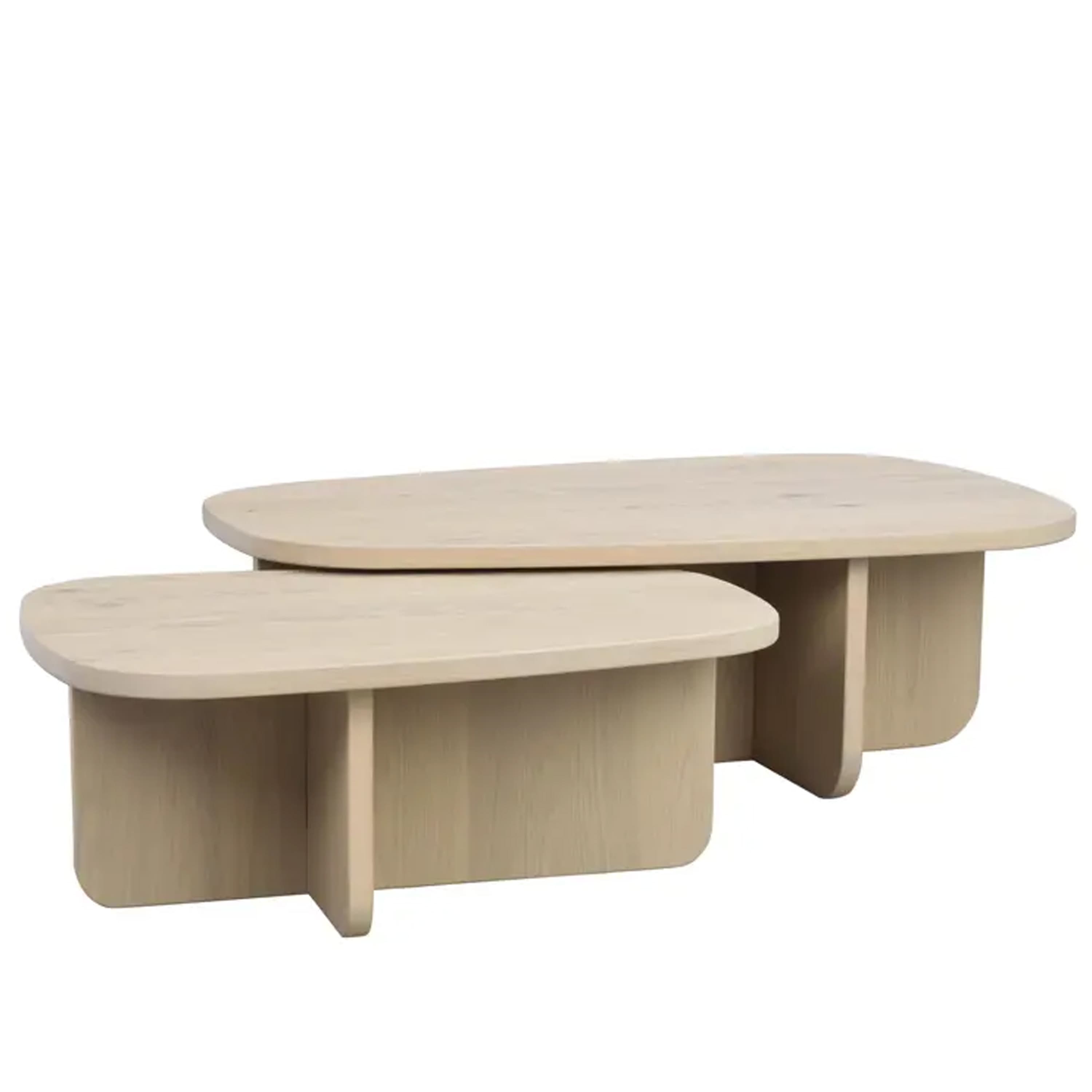 Billings Couchtisch Weiß pigmentierte Eiche 118x73