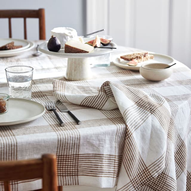 Odette Tablecloth Brown 145x330