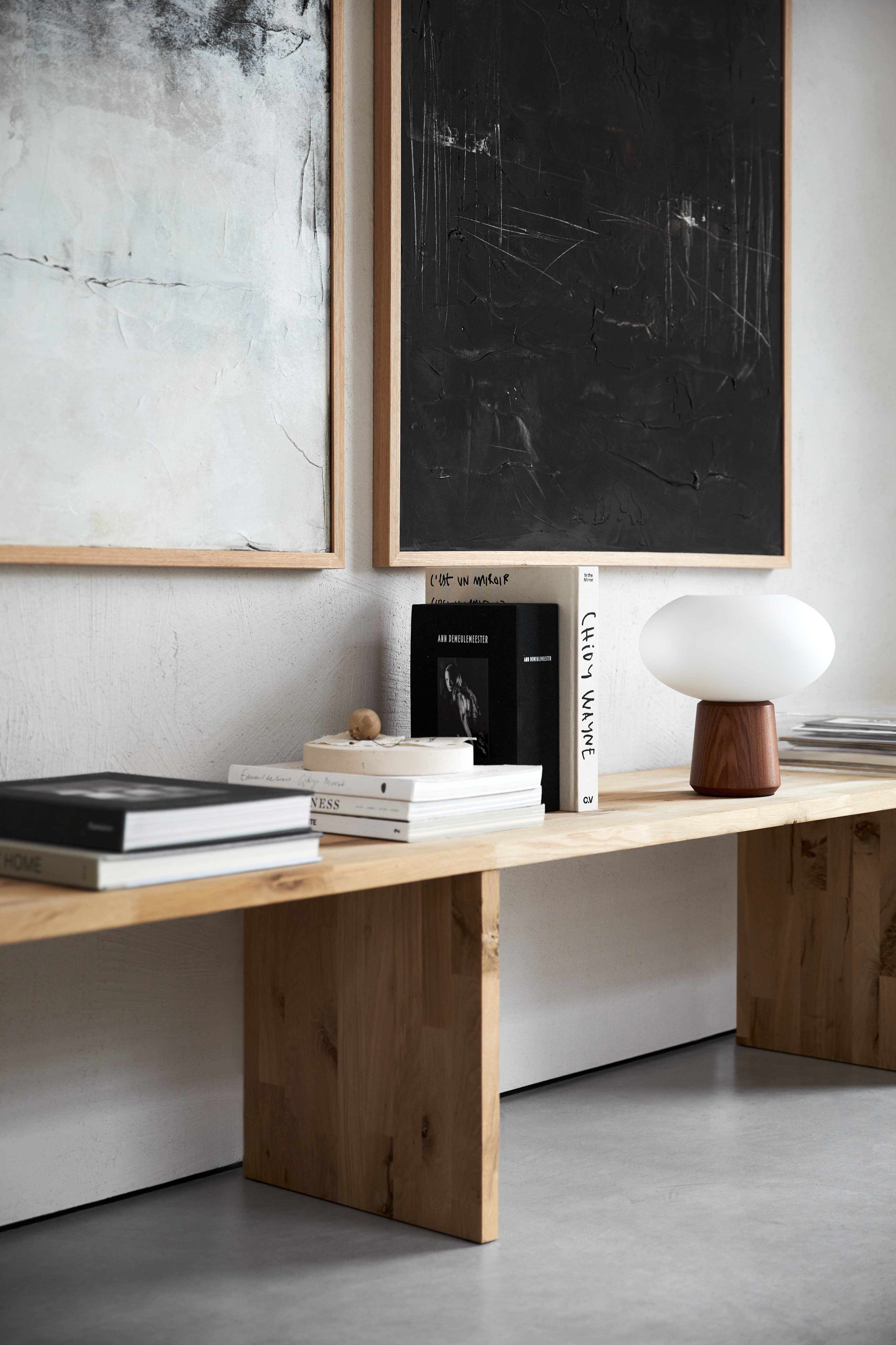 Olivia Table Lamp Dark Ash 27cm
