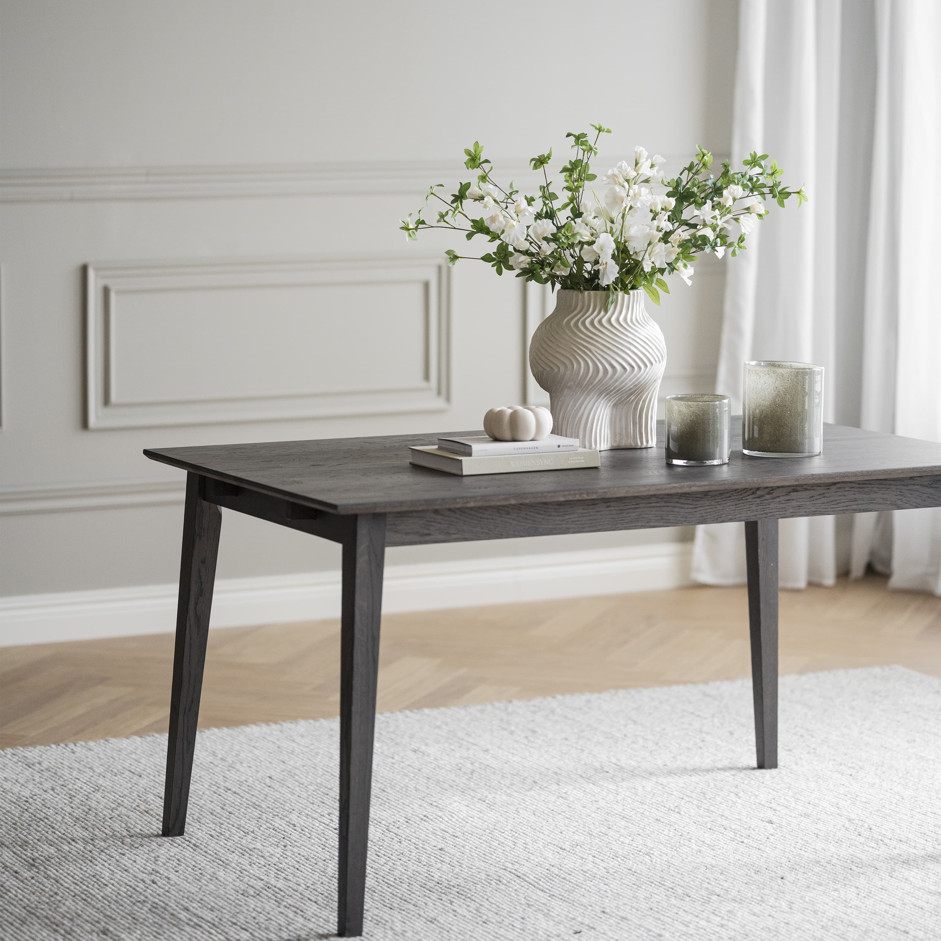 Filippa Dining Table Dark Brown Oak 140cm