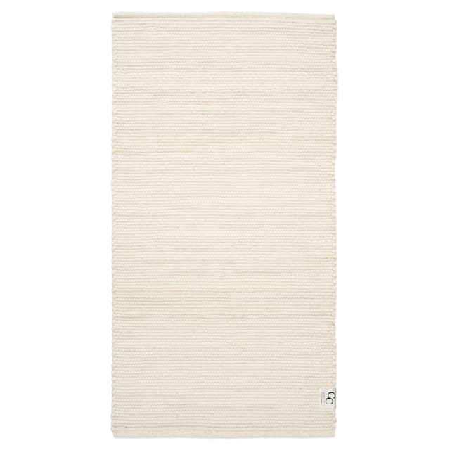 Merino Rug Runner White 80x150