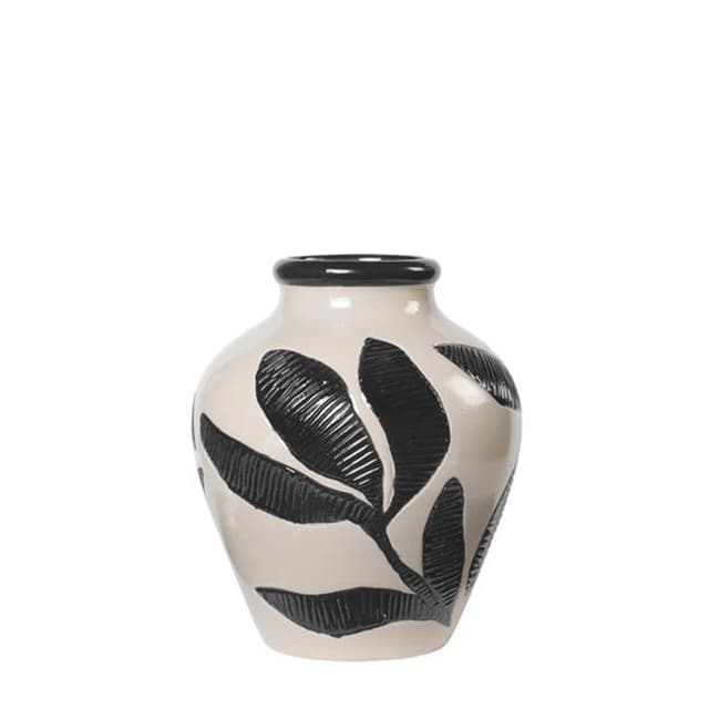 Herbert Vase Black/Rainy Day Grey Ø25