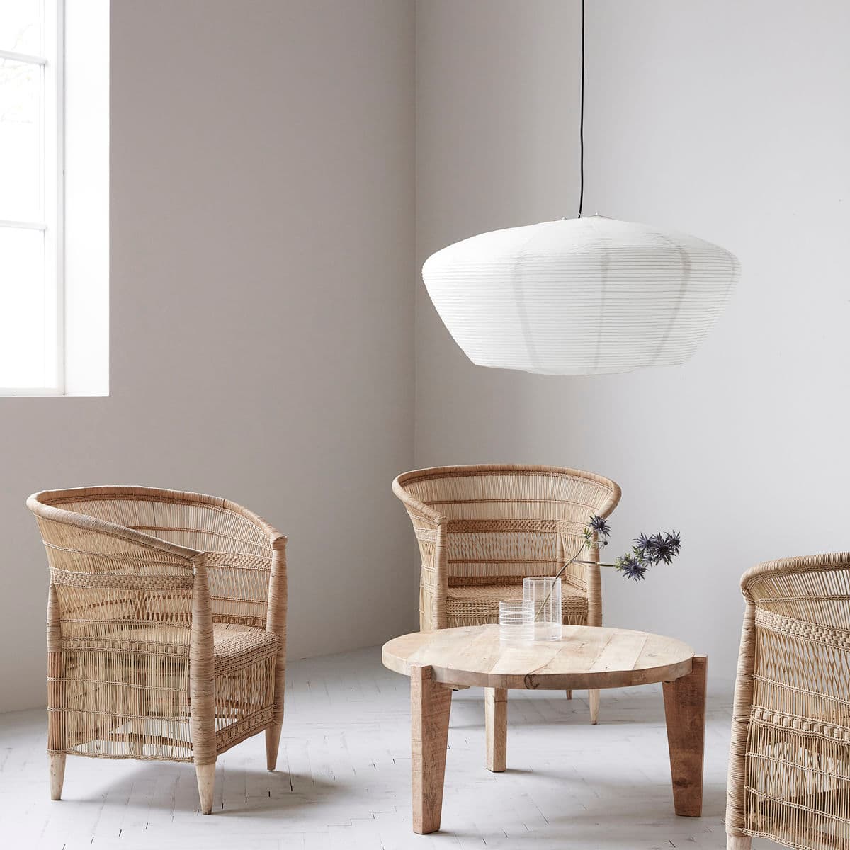 Bidar Lampenschirm Weiß Ø50 cm