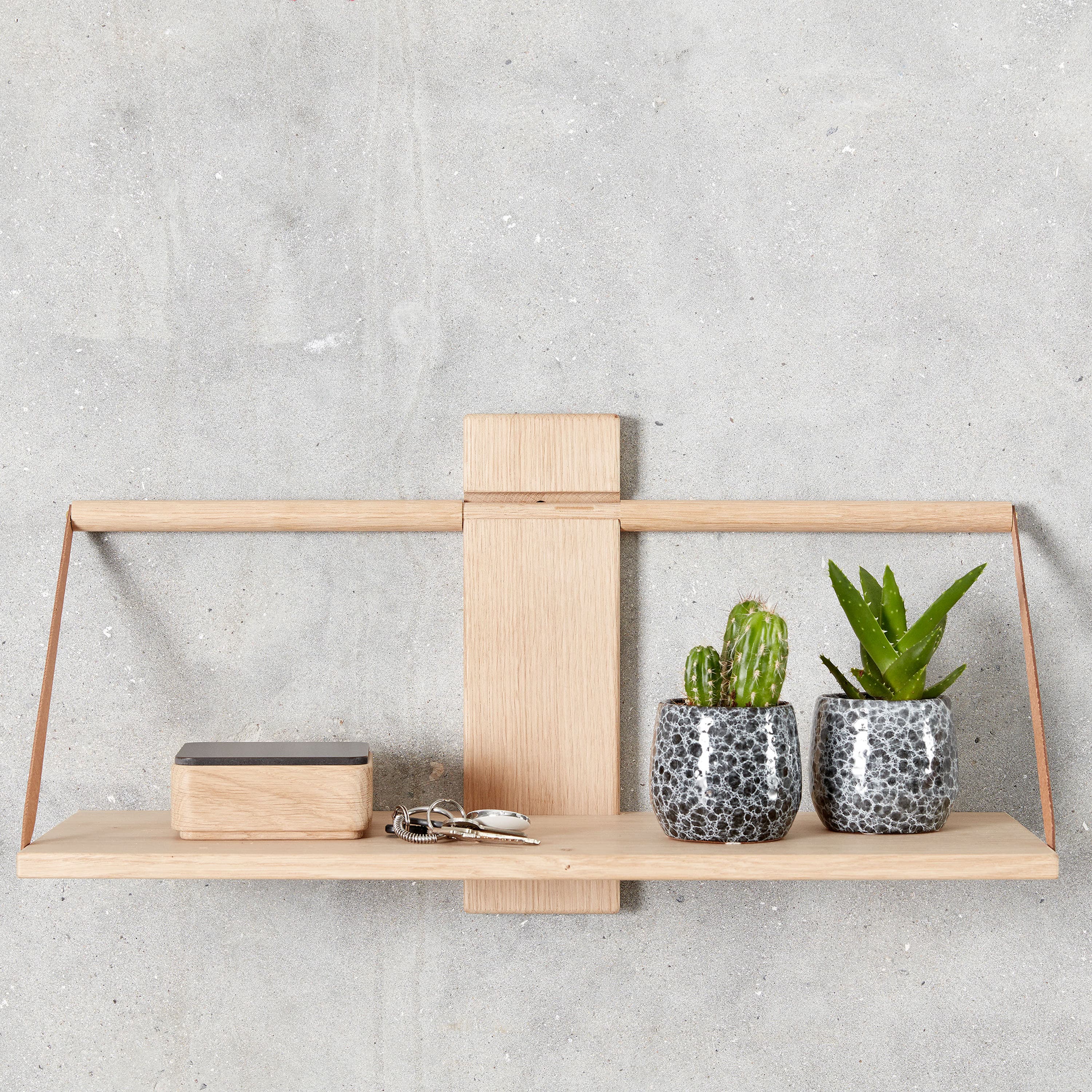 Wood Wall Wandregal Schwarz Medium
