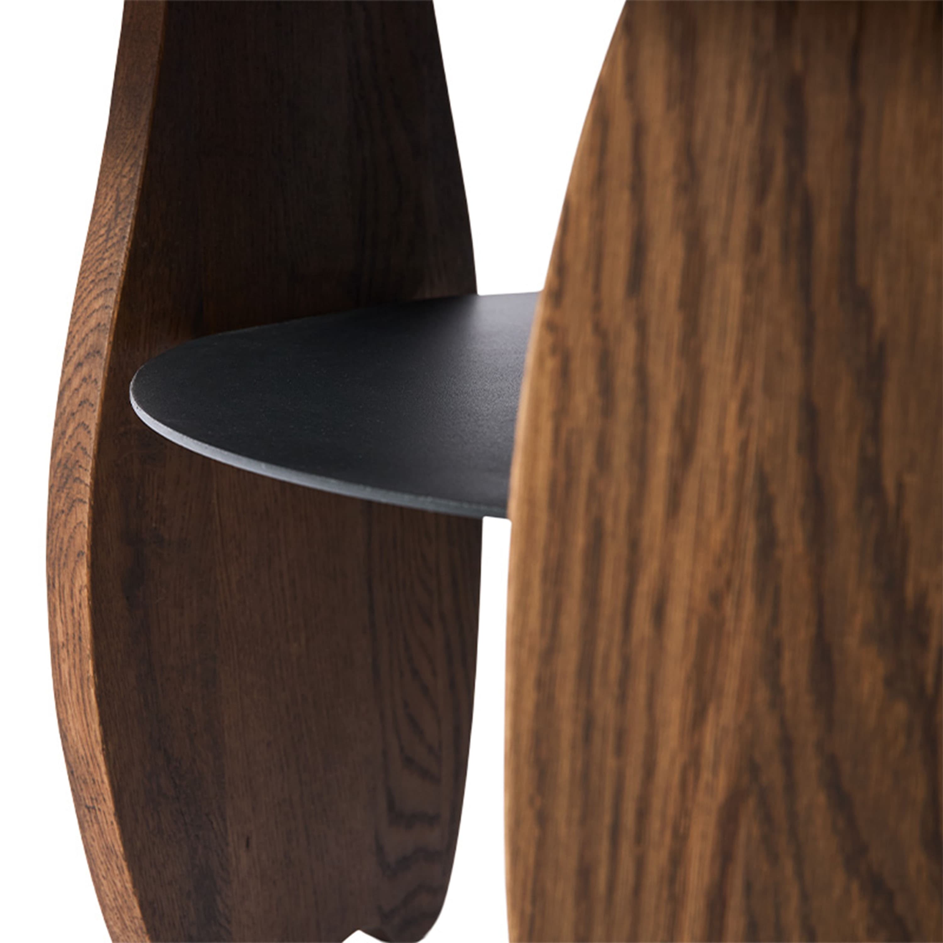 Ishi Soffbord Dark Oiled Oak/Metal Ø80