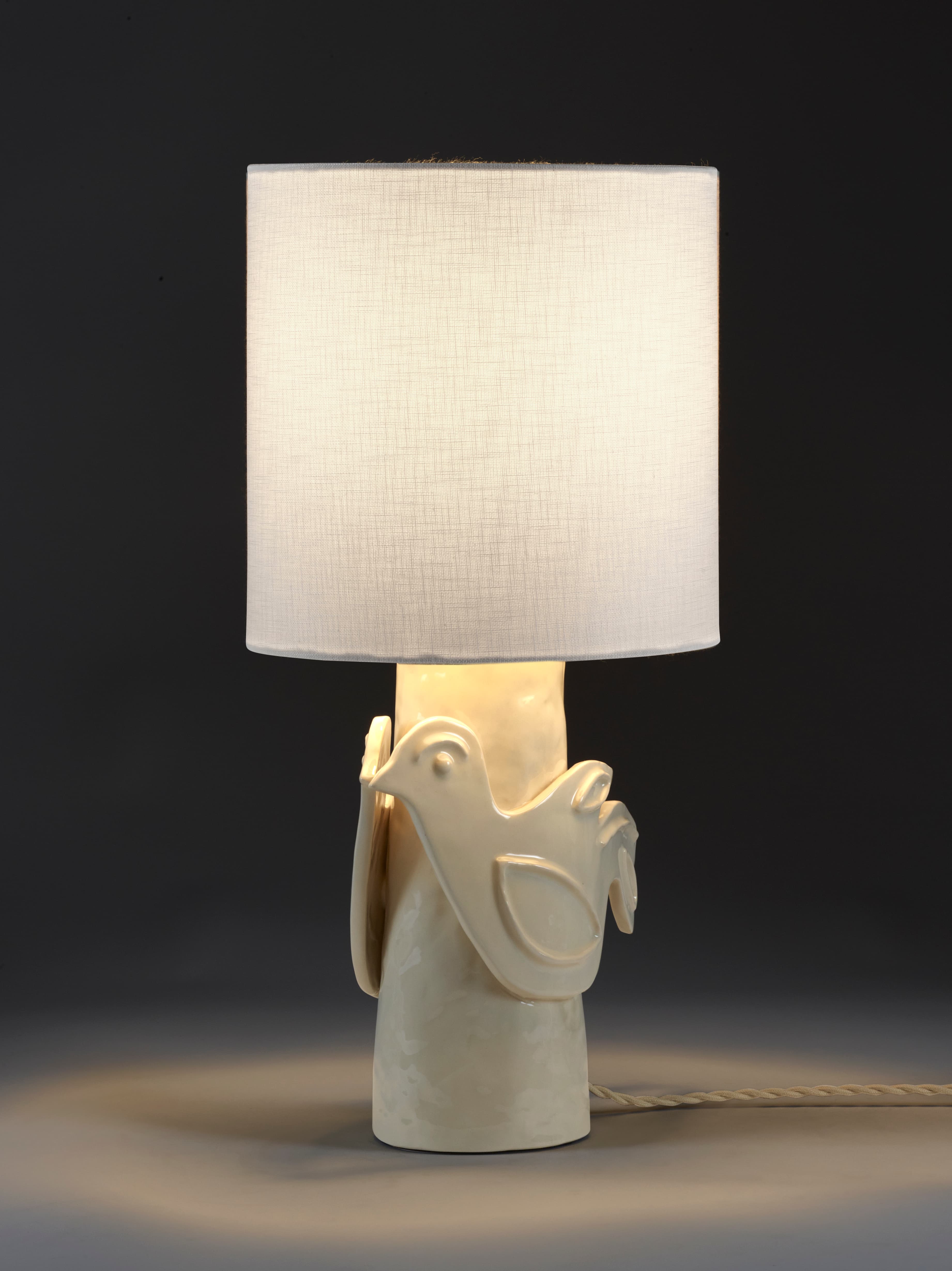 Paloma Tischlampe Weiß 52cm
