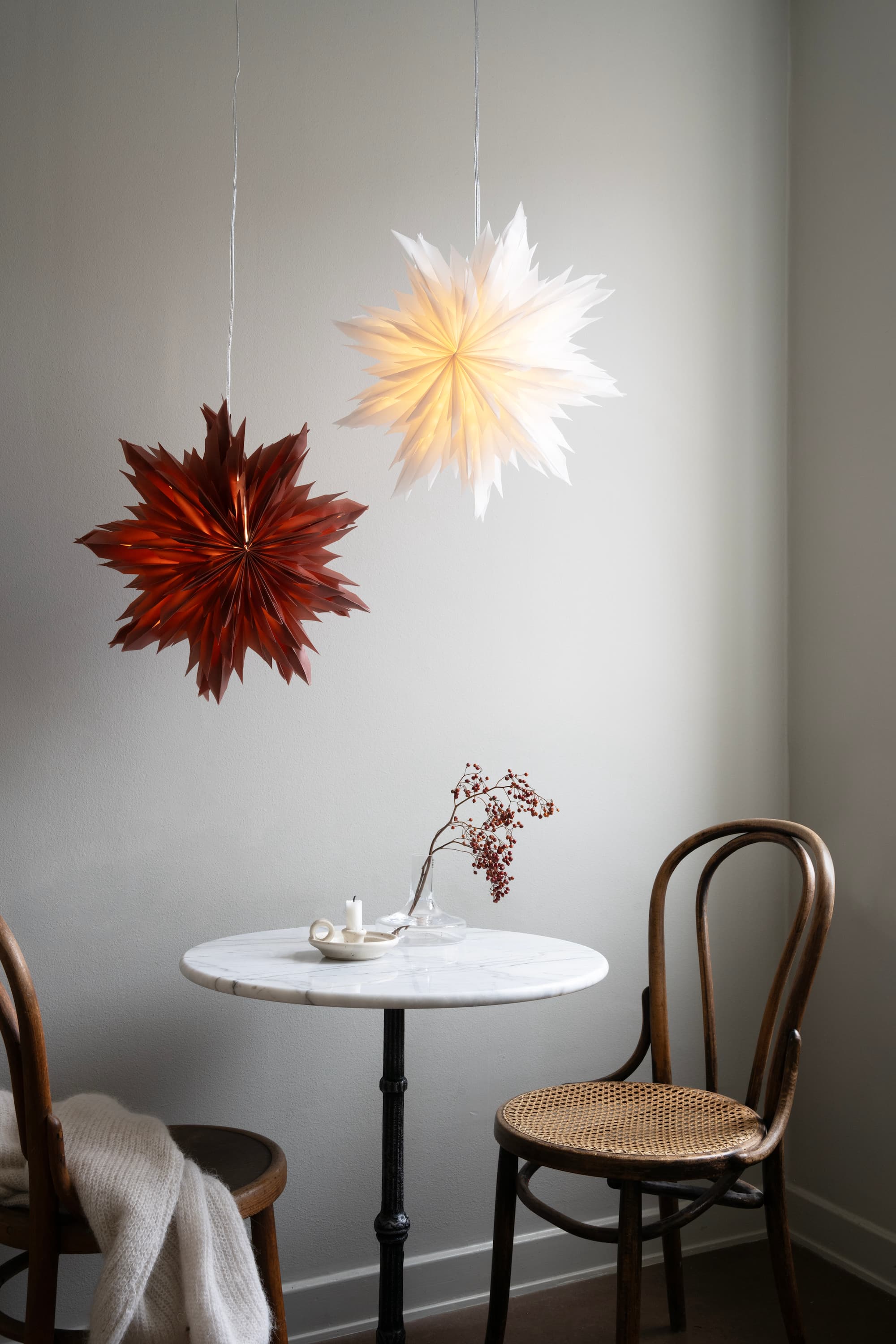 Oslo Weihnachtsstern Rot Ocker 44cm