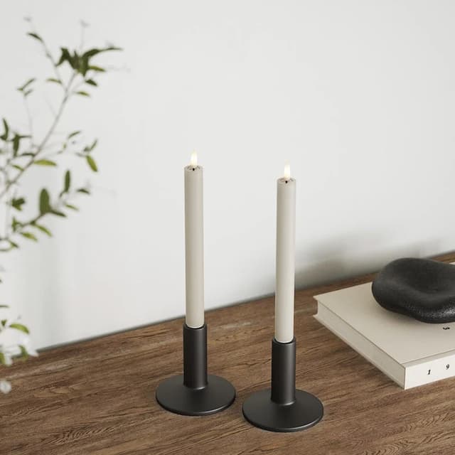 LED Candle Sand 24cm Set of 2